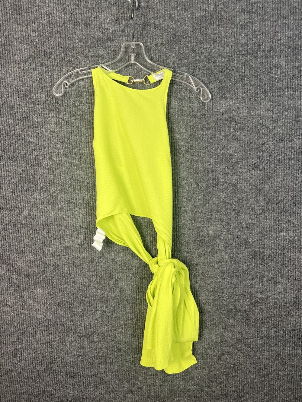 Esteban Cortazar Tie Around Top Womens Size Medium Green Vibrant Halter Neck